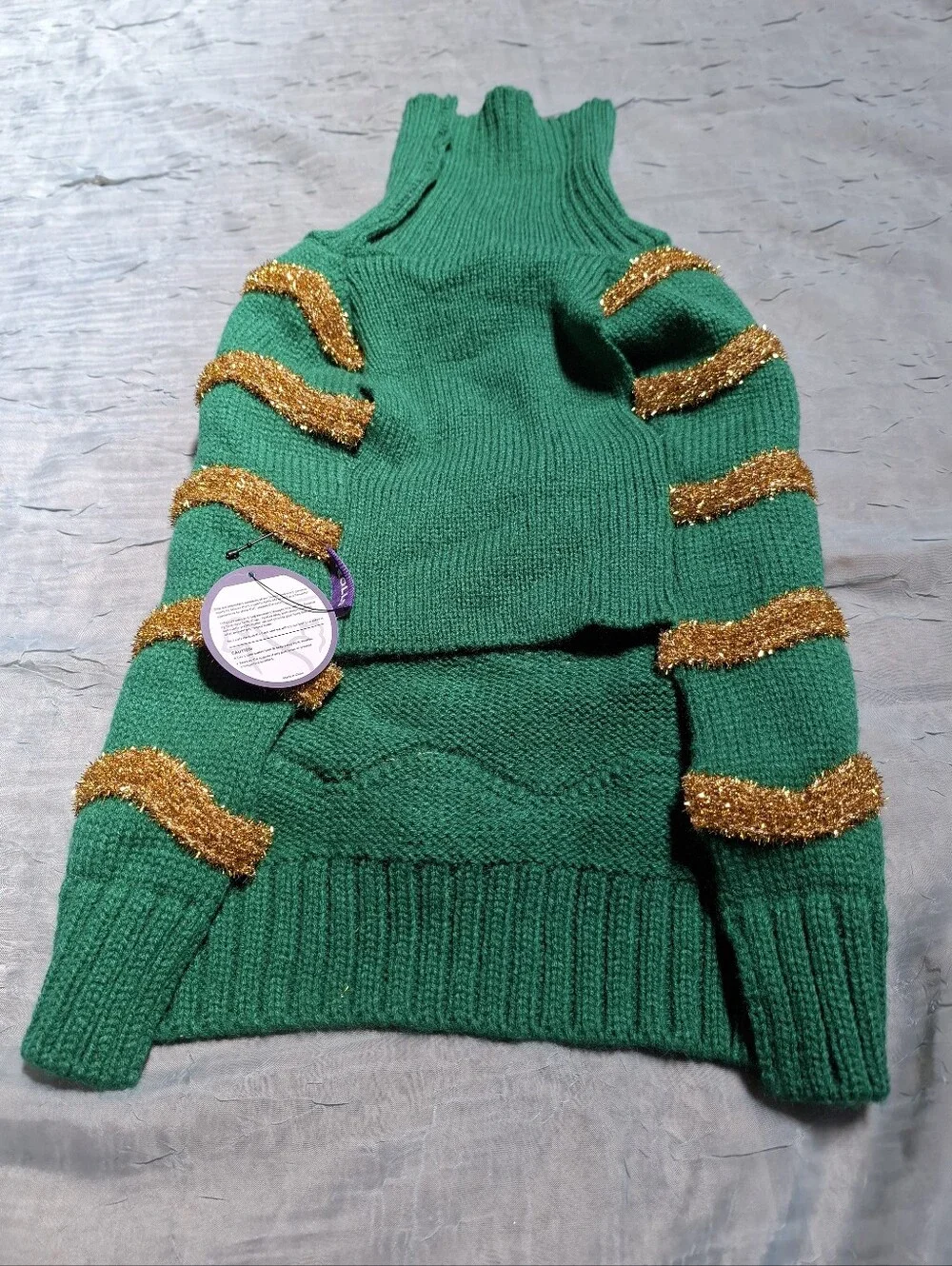 NWT Cyeollo Green Holiday Pom-Pom Dog Sweater
